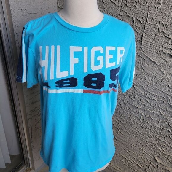 NWOT Tommy Hilfiger Blue Logo Tee - Picture 1 of 5